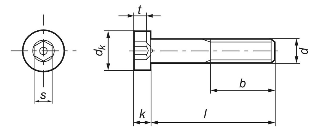 DIN 7984  M  5 x  12  8.8